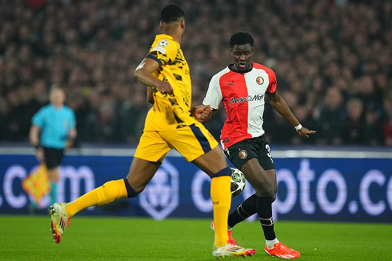 UEFA Champions League round of 16 first leg soccer Feyenoord vs Inter Milan: Denzel Dumfries