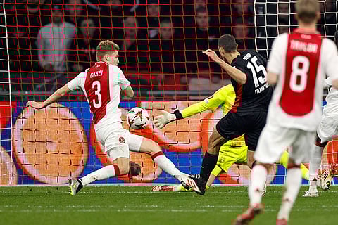 Europa League, Ajax vs Eintracht Frankfurt: Eintracht Frankfurt's Ellyes Skhiri scores his side's second goal