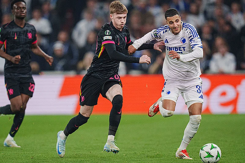 UEFA Europa Conference League Soccer 2024-25, FC Copenhagen vs Chelsea FC: Elias Achouri