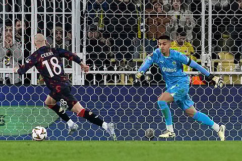 Europa League, Fenerbahce and Rangers: Rangers' Vaclav Cerny scores his side's second goal