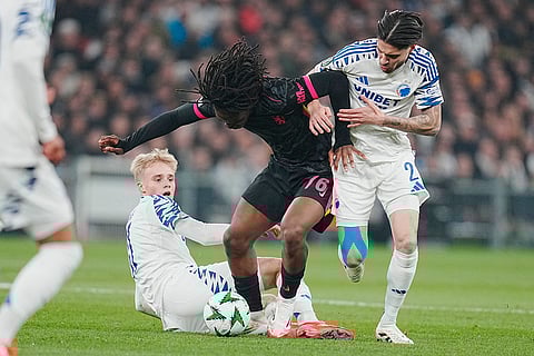 UEFA Conference League: Copenhagen's Kevin Diks and Chelsea's Shumaira Mheuka in action
