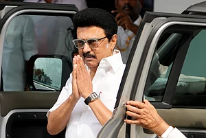 | Photo: PTI : Tamil Nadu CM MK Stalin Accuses Yogi Adityanath Of 'Political Black Comedy' Amid Three-Language Row