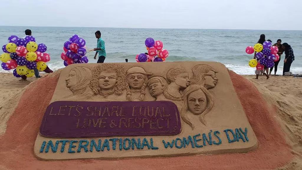 PTI : Sand Art on the occasion of International Women's Day 