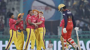 BCCI : UP Warriorz celebrate their victory over ROyal Challengers Benagluru in match 18 of the Women's Premier League 2025.