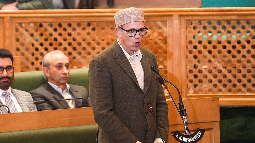 PTI : J&K Chief Minister Omar Abdullah in Assembly 