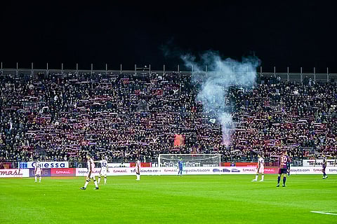 Serie A Soccer Match: Cagliari Calcio vs Genoa