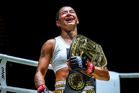 Allycia Hellen Rodrigues Defends ONE Atomweight Muay Thai World Title With Destructive TKO Of Marie McManamon