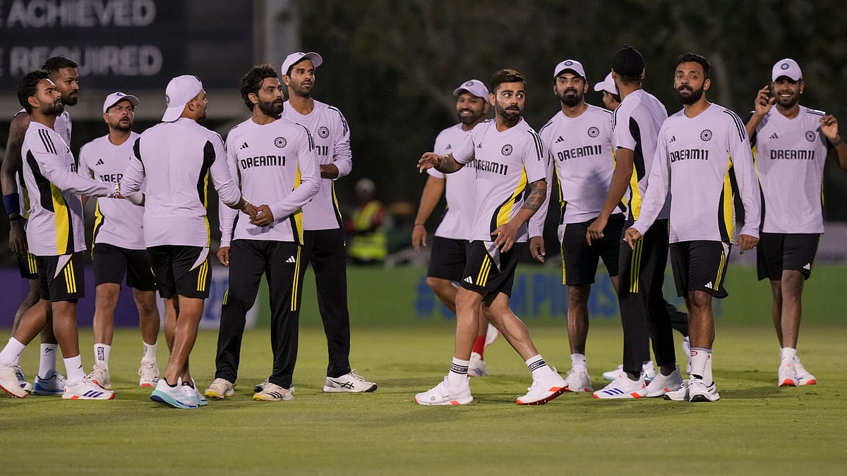 Indian players during a training session. PTI