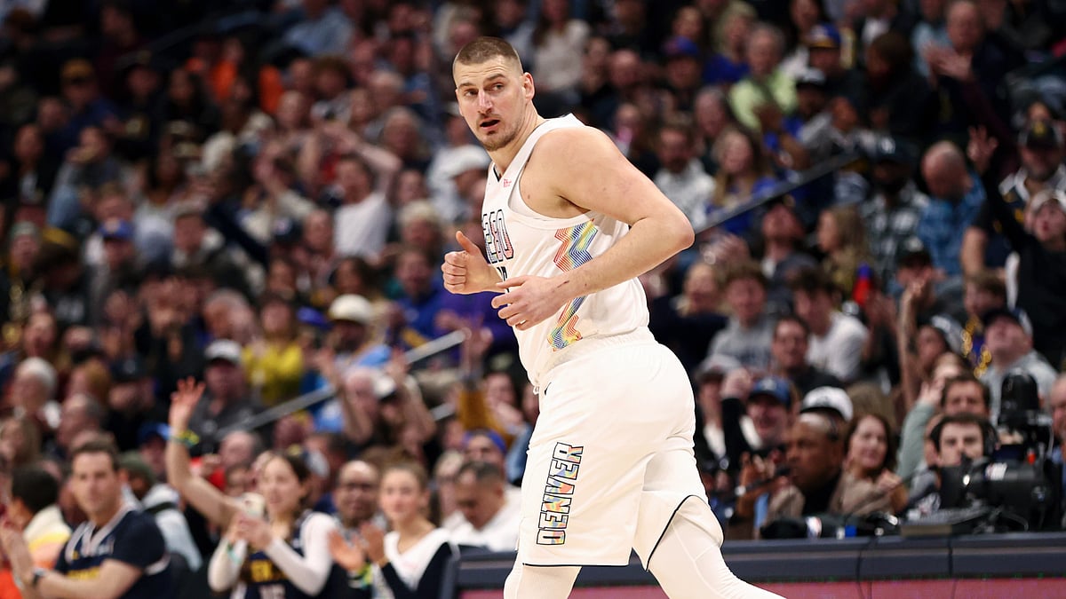 Nikola Jokic during the Denver Nuggets' win over the Phoenix Suns