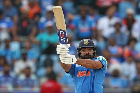 CT 2025, IND vs NZ final: India's captain Rohit Sharma plays a shot