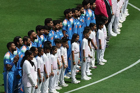 CT 2025, IND vs NZ final: Indian players stand for their national anthem
