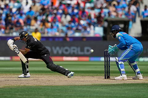 CT 2025, IND vs NZ final: New Zealand's Rachin Ravindra plays a shot