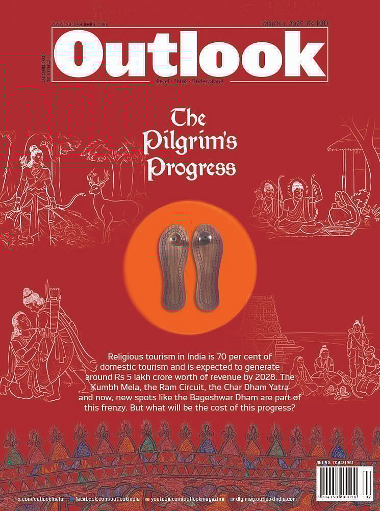 Outlook's next issue The Pilgrim’s Progress  - Artwork by Vikas Thakur and Saahil