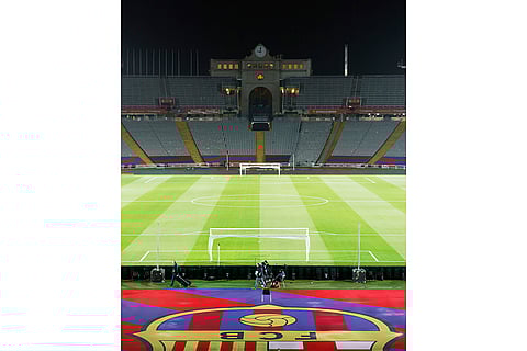 La Liga 2024-25: Empty stands and field seen after the cancellation of match