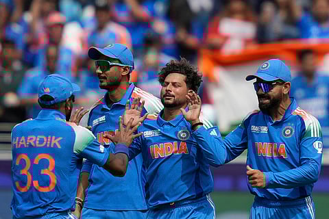 CT 2025, IND vs NZ final: India's Kuldeep Yadav celebrates after the dismissal of New Zealand's Kane Williamson