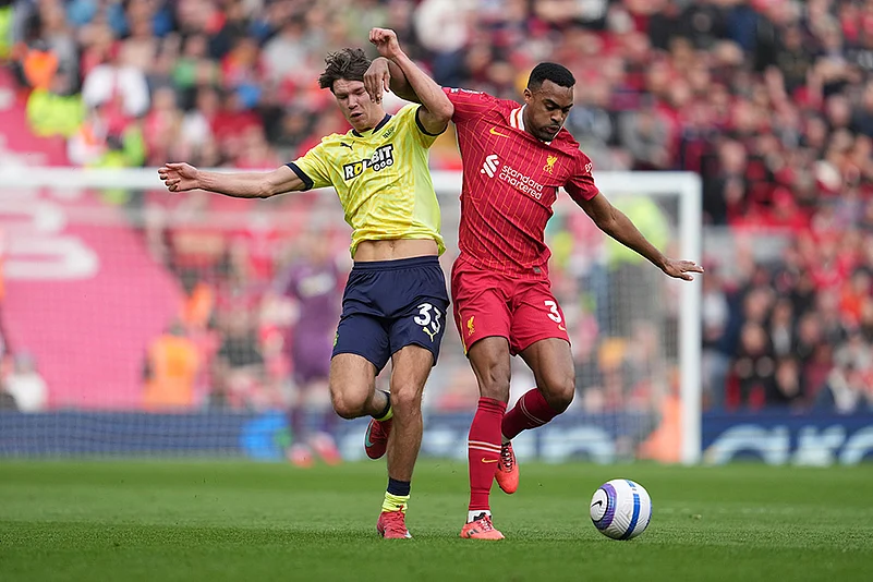 English Premier League 2024-25 Liverpool vs Southampton: Ryan Gravenberch