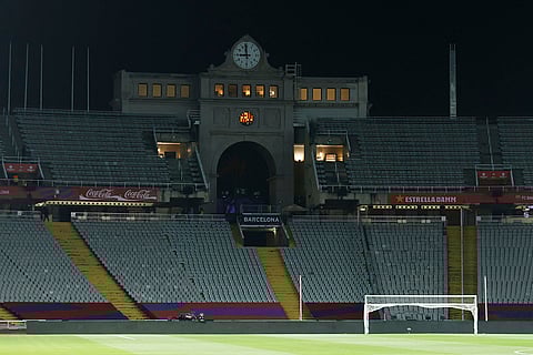La Liga 2024-25: Empty stands and field seen after the cancellation of match