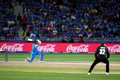 CT 2025, IND vs NZ final: India's Shreyas Iyer plays a shot