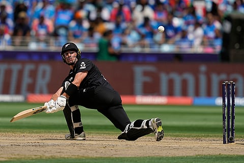 CT 2025, IND vs NZ final: New Zealand's Will Young plays a shot