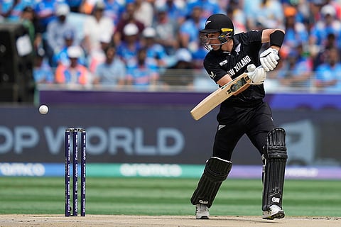 CT 2025, IND vs NZ final: New Zealand's Will Young plays a shot