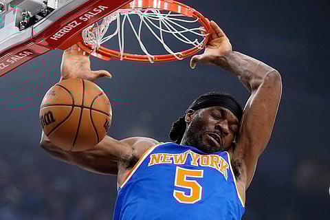 NBA 2024-25: New York Knicks forward Precious Achiuwa dunks