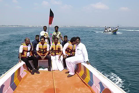 Udhayanidhi Stalin during boat race inauguration