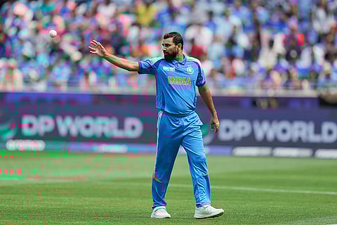 CT 2025, IND vs NZ final: India's Mohammed Shami prepares to bowl