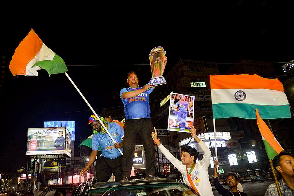 | Photo: PTI : India Wins ICC CT 2025: Celebrations in Patna