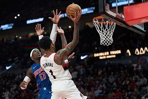 Basketball: Portland Trail Blazers vs Detroit Pistons
