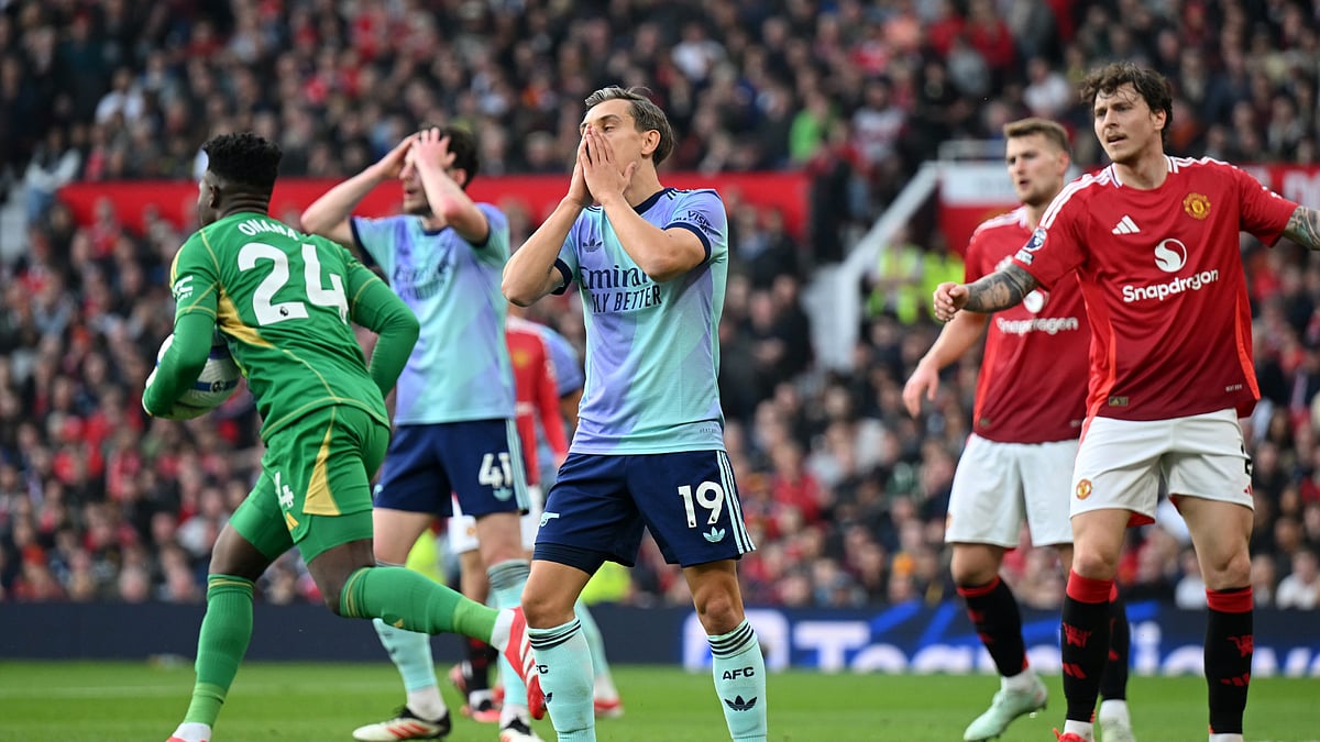 Leandro Trossard during Arsenal's 2-2 draw with Manchester United