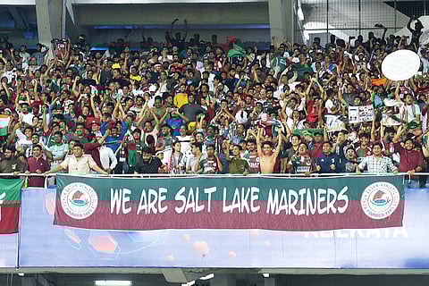 ISL 2024-25, MBSG vs FCG: Fans attend the ISL match