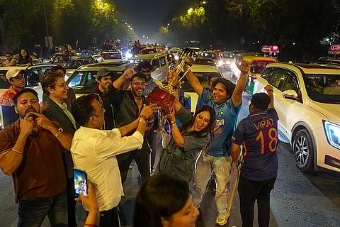 India wins ICC CT 2025 Celebrations in New Delhi