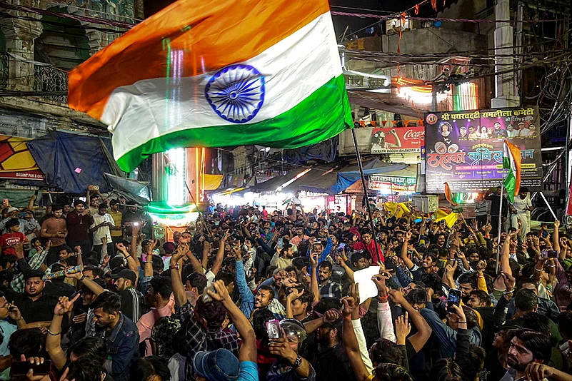 India wins ICC CT 2025 Celebrations in Prayagraj
