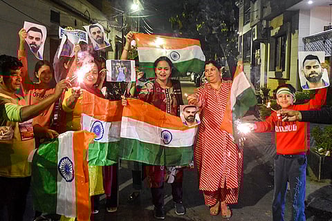 India wins ICC CT 2025 Celebrations in Moradabad