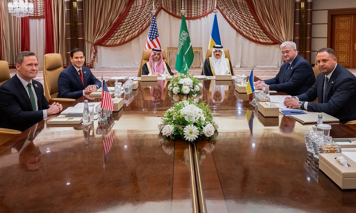 Getty Images : US and Ukrainian officials meet in Saudi Arabia 