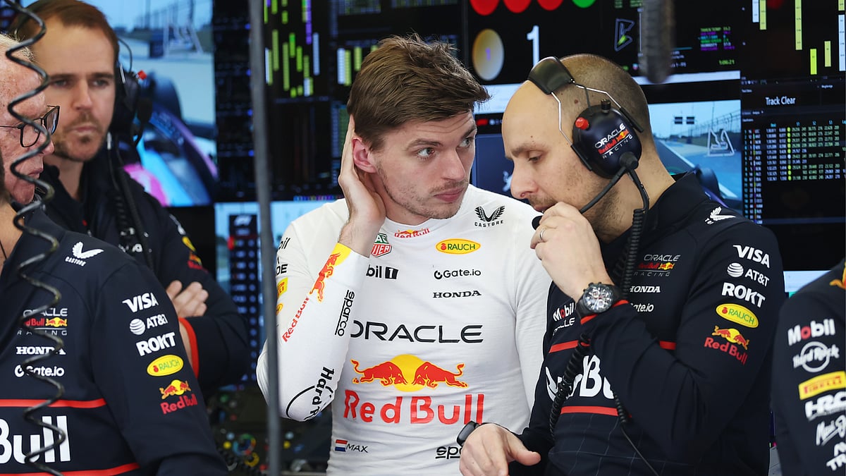 Max Verstappen during pre-season testing in Bahrain.