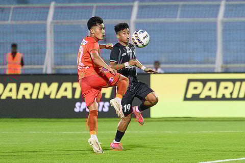 ISL 2024-25, MSC vs PFC: Khaiminthang Lhungdim and Makan Winkle Chothe in action.