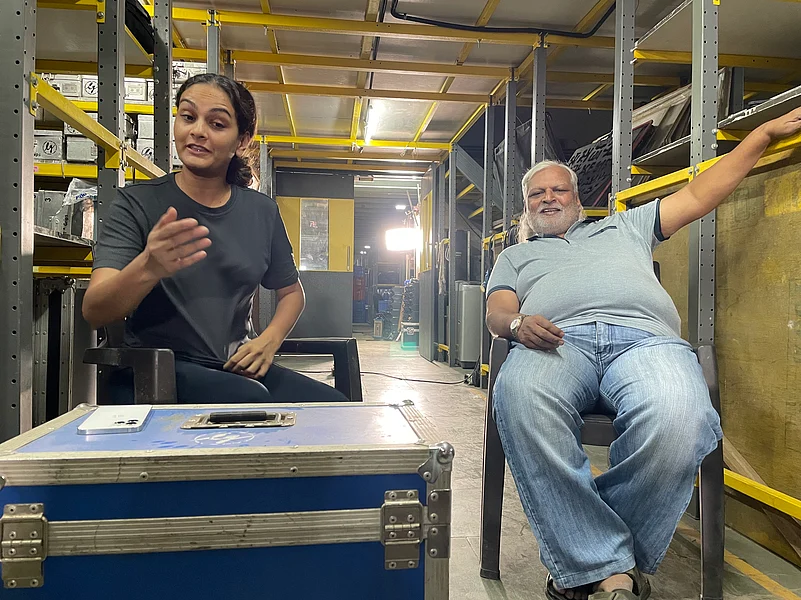 Hetal Dedhia with her father, Mulchand Dedhia