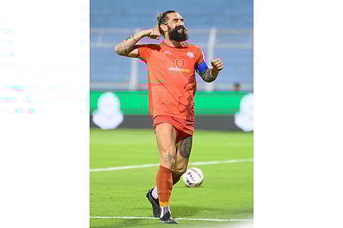 ISL 2024-25, MSC vs PFC: Punjab FC's Luka Majcen celebrates a goal