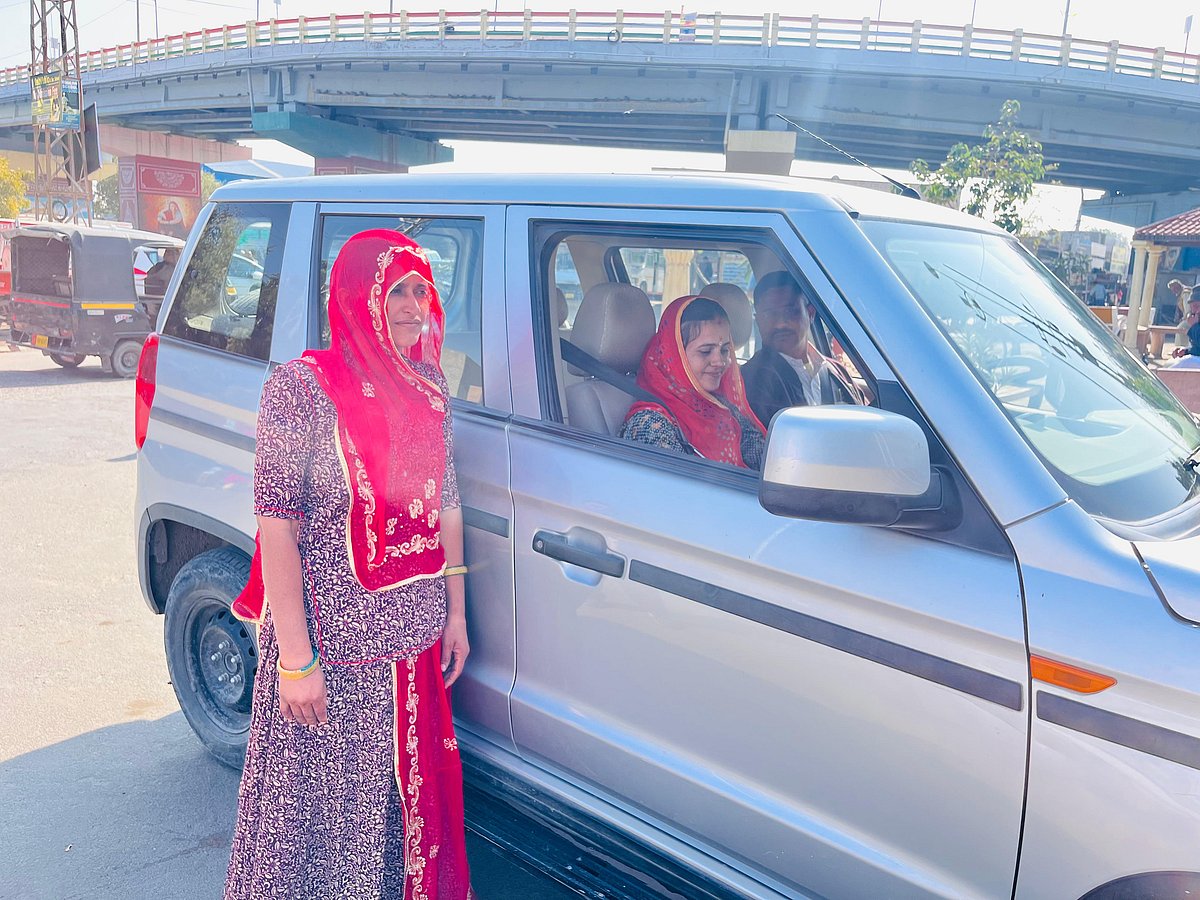 Women drive in Barmer district