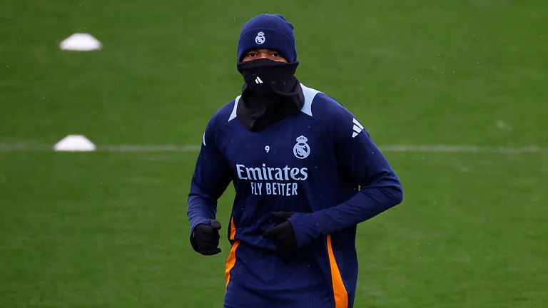 Kylian Mbappe in Real Madrid training - null