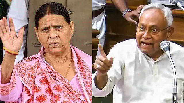 PTI : Bihar Chief Minister Nitish Kumar (R) and ex-CM Rabri Devi