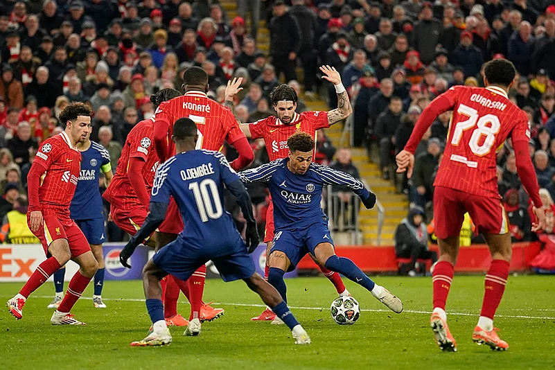 Liverpool vs PSG, UEFA Champions League 2024-25 Round Of 16 photos: Desire Doue