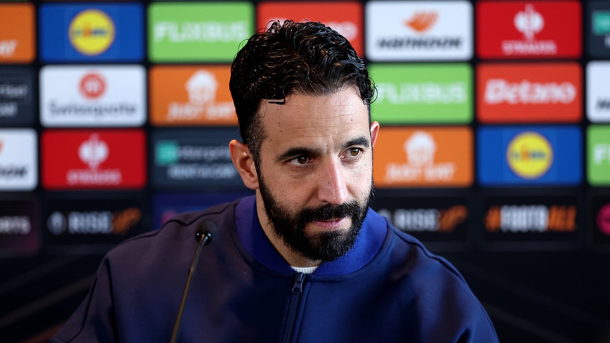 Ruben Amorim during his pre-match press conference