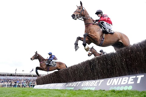 Cheltenham Festival, Day 1: Myretown ridden by Patrick Wadge (right)