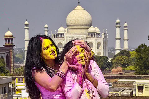 Holi celebration in Agra