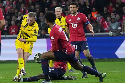UCL 2024-25, Lille vs Dortmund: Dortmund's Maximilian Beier scores a goal