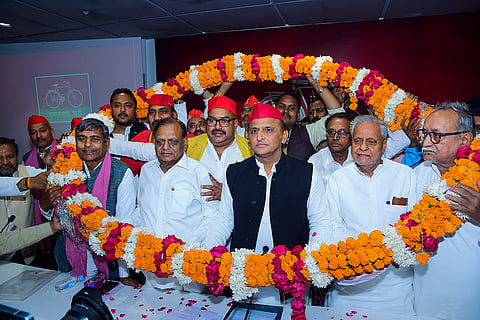 Akhilesh Yadav addresses media