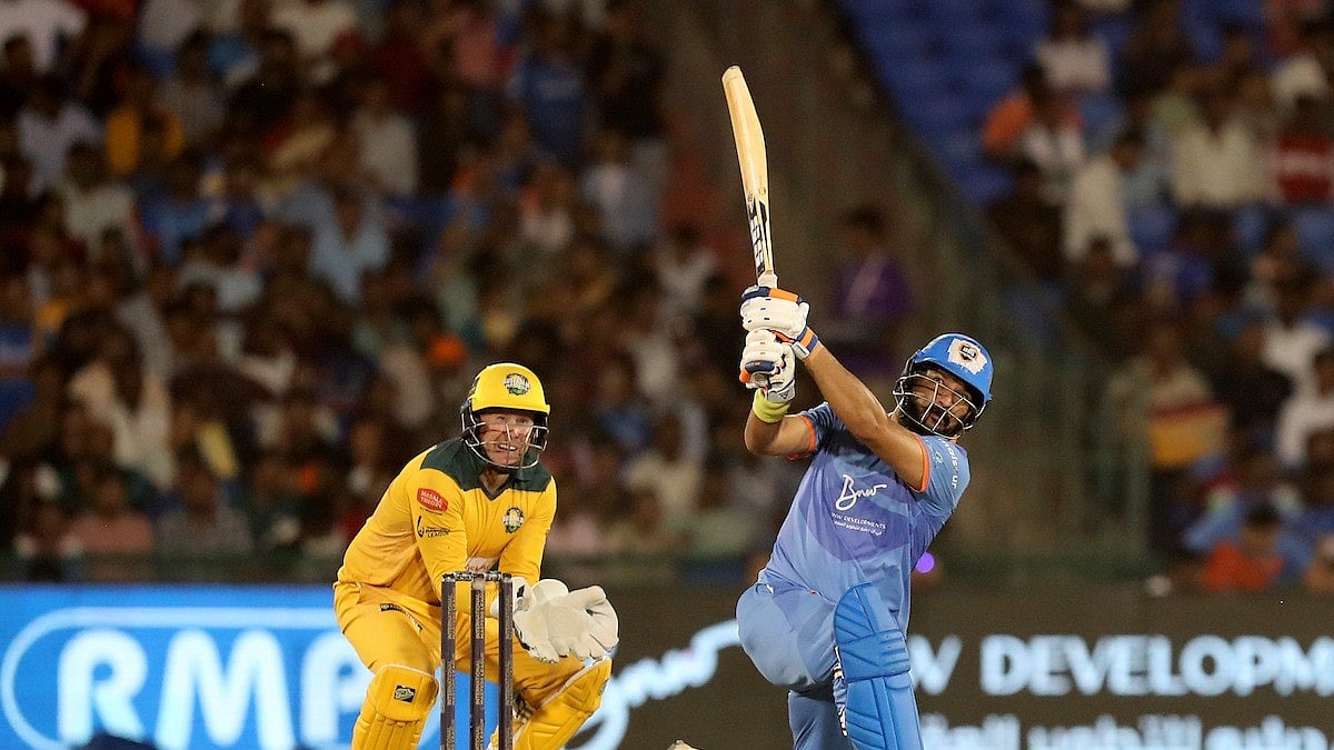 Photo: Special Arrangement : India Masters Vs Australia Masters, International Masters League 2025.