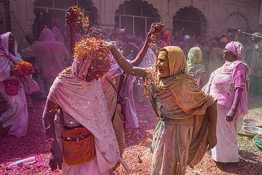 Holi 2025: In Vrindavan, Widows Defy Tradition With Holi Celebrations | In Pics